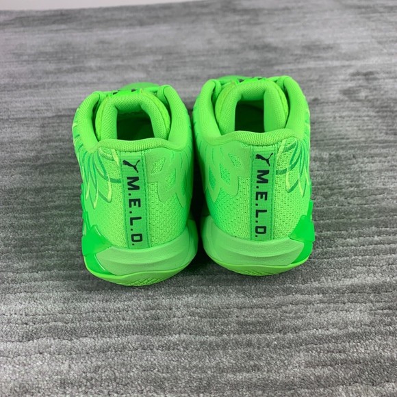 Puma LaMelo Ball MB.01 Lo "Green Gecko" Volt Grade School GS 377368-07 Brand New - Picture 4 of 11